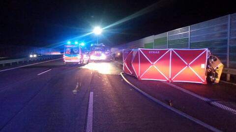 Rodzina spłonęła na autostradzie na A1. Policja informuje o udziale innego samochodu