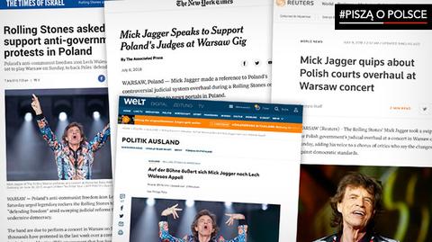 09.07.2018 | Światowe media komentują słowa Micka Jaggera z Warszawy