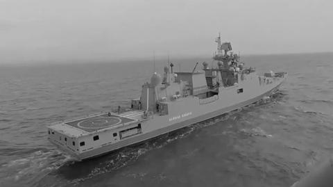 06.05.2022 | Rosyjski okręt "Admirał Makarow" stanął w płomieniach. Trafiła go rakieta Neptun