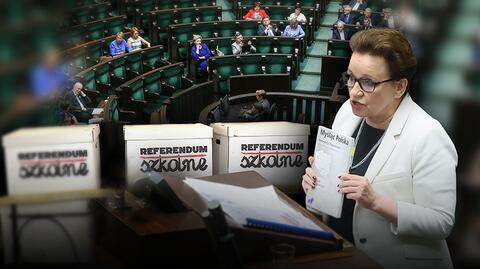 22.06.2017 | Referendum w sprawie reformy edukacji trafiło do komisji. "Polski lud tego oszustwa nie kupi"