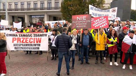 01.10.2022 | Przeciwnicy CPK protestowali w Warszawie