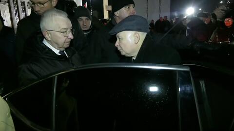 Kamery uchwyciły, co Kaczyński powiedział do posła PiS. Chodzi o sprawę Kamińskiego i Wąsika