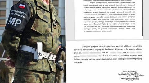29.12.2017 | Żandarmeria Wojskowa wzywa dziennikarzy do zaprzestania publikacji. "Praktyka krajów totalitarnych"