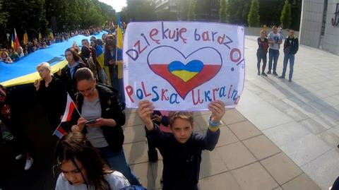 29.05.2022 | W Warszawie odbył się Marsz Wdzięczności. Tak Ukraińcy podziękowali Polakom za wsparcie