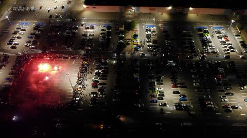 Uliczne wyścigi i drifting. Dziewięć osób zatrzymanych po nocnym zlocie w Komornikach