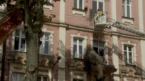 W Sosnowcu z budynku oderwał się balkon. Nie żyje kobieta, stan mężczyzny jest poważny