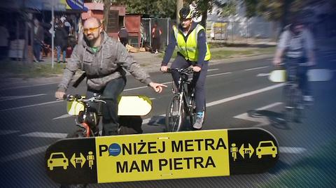 28.09.2017 | Ma być metr, czasem jest centymetr. Rowerzyści apelują do kierowców