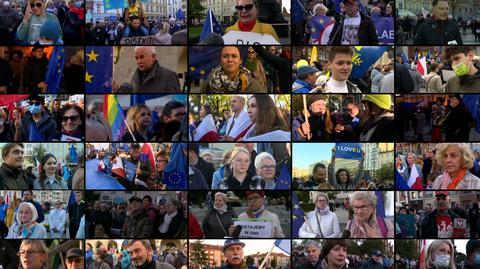 11.10.2021 | W wielkich miastach i mniejszych miejscowościach. Manifestacje poparcia dla obecności Polski w UE