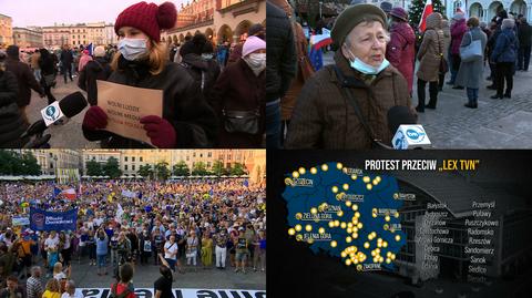 19.12.2021 | Nie tylko Warszawa protestowała. "Bo mi szkoda Polski, dlatego przyszłam"