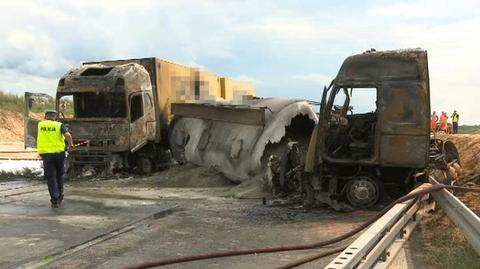 02.07.2020 | Dwie ciężarówki w płomieniach. Ponad 30 osób zostało rannych w wypadku w Bogusławicach