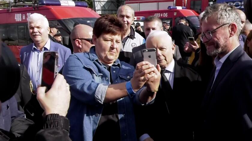 Jarosław Kaczyński odwiedził województwo świętokrzyskie. Czekali na niego jego przeciwnicy