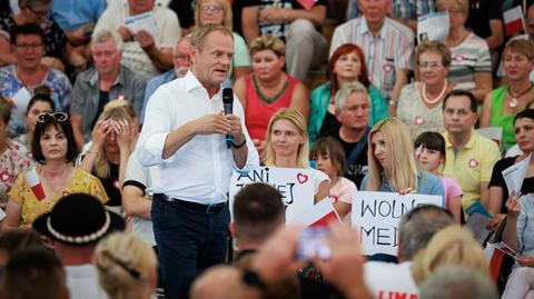 Ofensywa polityczna Platformy Obywatelskiej. W Kłodzku przemawiał Donald Tusk