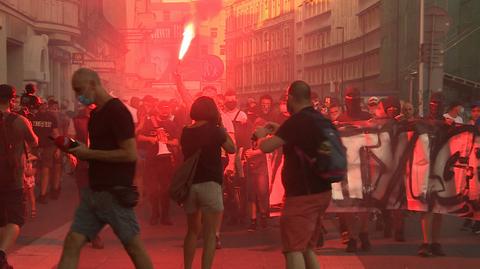 Miał "hajlować" podczas protestu w Katowicach. Mężczyzna został zatrzymany