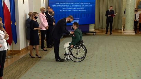 29.09.2021 | Prezydent Andrzej Duda odznaczył polskich medalistów paraolimpijskich