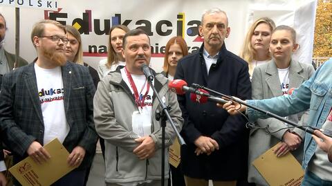 Nauczyciele protestują w Warszawie. Powstało miasteczko
