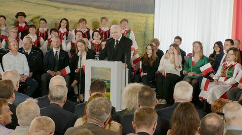 Jarosław Kaczyński wraca do spotkań z wyborcami. W miejscowości Łyse mówił o sytuacji rolników