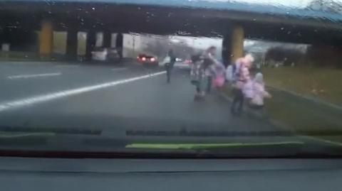 Prowadziły grupę dzieci pasem ruchliwej drogi, do sieci trafiło nagranie. Opiekunki złożyły wyjaśnienia policji