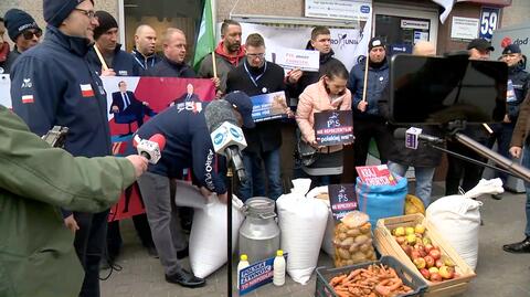 Rolnicy protestują w Szczecinie. Domagają się rozliczenia ministra Kowalczyka