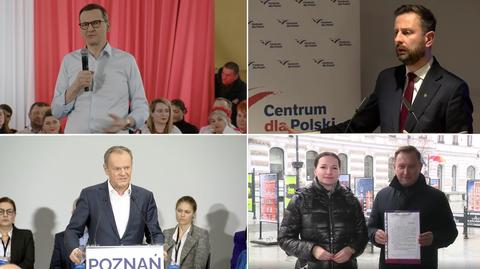 Tusk w Poznaniu, Morawiecki w Jaśle. Politycy ruszyli w teren