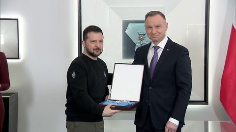 Wołodymyr Zełenski z wizytą w Polsce. Prezydent Ukrainy otrzymał najwyższe polskie odznaczenie