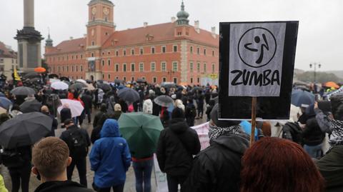 Przedstawiciele branży fitness protestowali w Warszawie